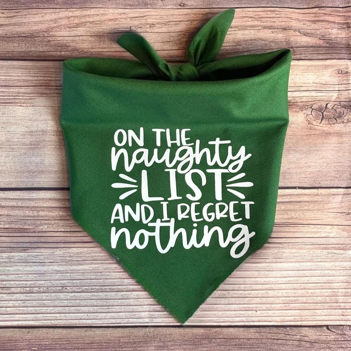 Pet Supplies List - On The Naughty List Funny Bandana