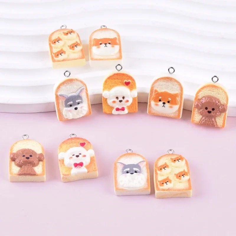 10Pcs Cute Toast Dog Resin Pen - Pet Supplies Warehouse ulasan dan harga